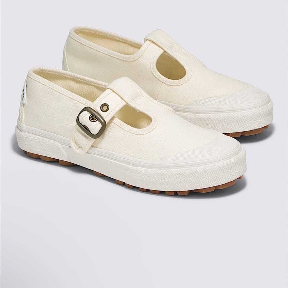 Vans Cream  Women's Sneakers - Picture 2 of 4